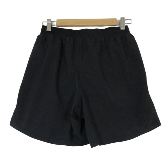 Under Armour women's black Heatgear athletic fit brief lined running 6" shorts S - Picture 4 of 12